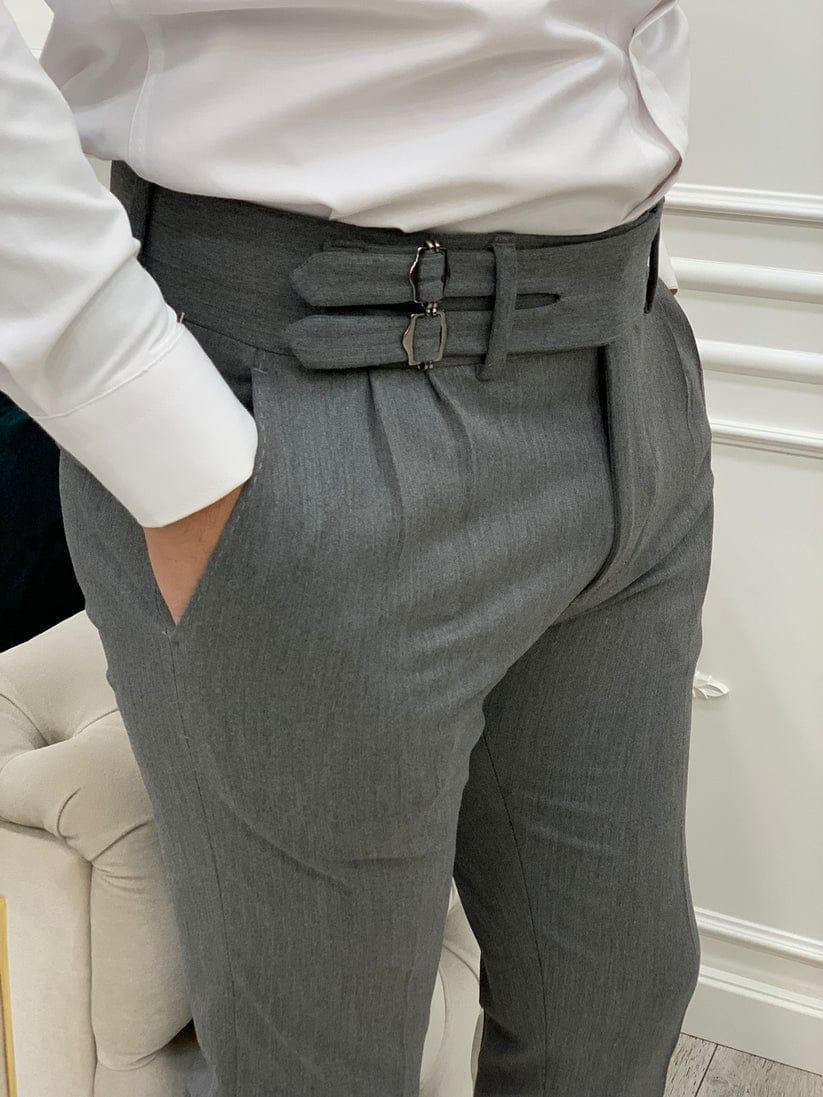 Ash Grey Italian Fabric Formal Pants